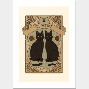 Gemini - Cats Astrology Posters and Art